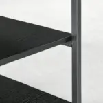 3-Tier Printer Stand with Storage Shelf, Mobile Printer Table on Wheels, 50 x 50 x 52.5cm Rolling Printer Cart for Office, Black | HOMCOM