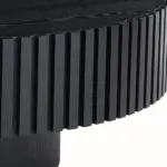 31.49'' Nesting Round Wood Coffee table for Apartment, Modern Living Room Coffee Table with Sturdy Pedestal ,BLACK