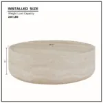 39.37'' Faux MARS Pattern Coffee Tables for Living Room Round Tea Faux Travertine Textured table for Living Room, No Need Assembly.