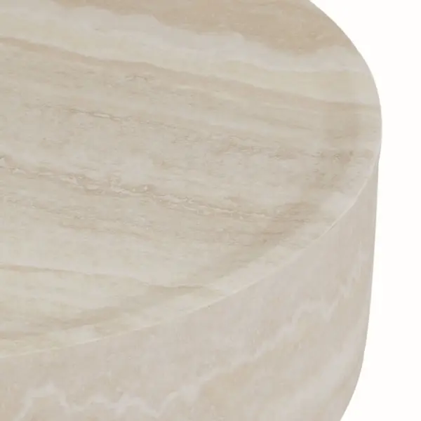 31.49'' Faux MARS Pattern Coffee Tables for Living Room Round Tea table for Living Room, No Need Assembly.
