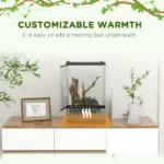 12L Vivarium for Lizards Frogs Snakes Turtles Tortoises w/ Anti Escape Design, Ventilation | PawHut