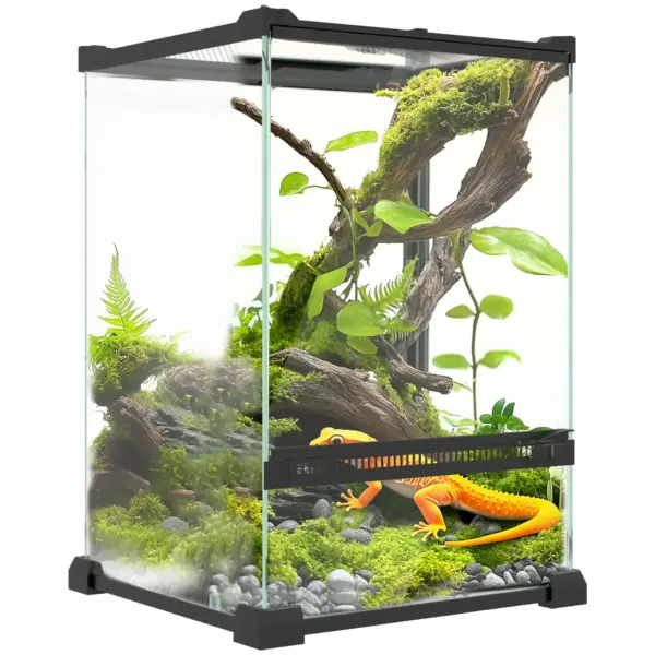 12L Vivarium for Lizards Frogs Snakes Turtles Tortoises w/ Anti Escape Design, Ventilation | PawHut