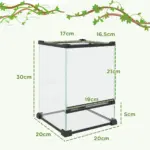 12L Vivarium for Lizards Frogs Snakes Turtles Tortoises w/ Anti Escape Design, Ventilation | PawHut
