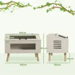 111L Vivarium for Snakes, Lizards, Horned Frogs, Chameleons, Hamsters, Gerbils with Tempered Glass Windows | PawHut