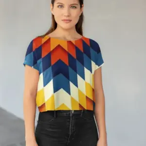 Graphic Pattern (8) All-Over Print Crop Tee