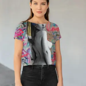 Griet Street Art All-Over Print Crop Tee