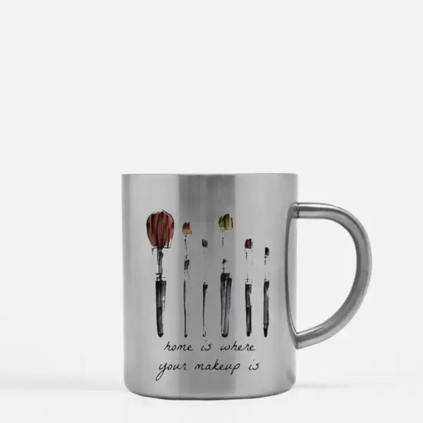 Home Is Where Your Makeup Is Gold & Silver Mug