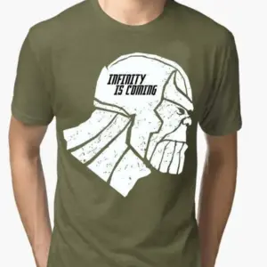 Infinity is Coming Half Sleeves Melange T-shirt