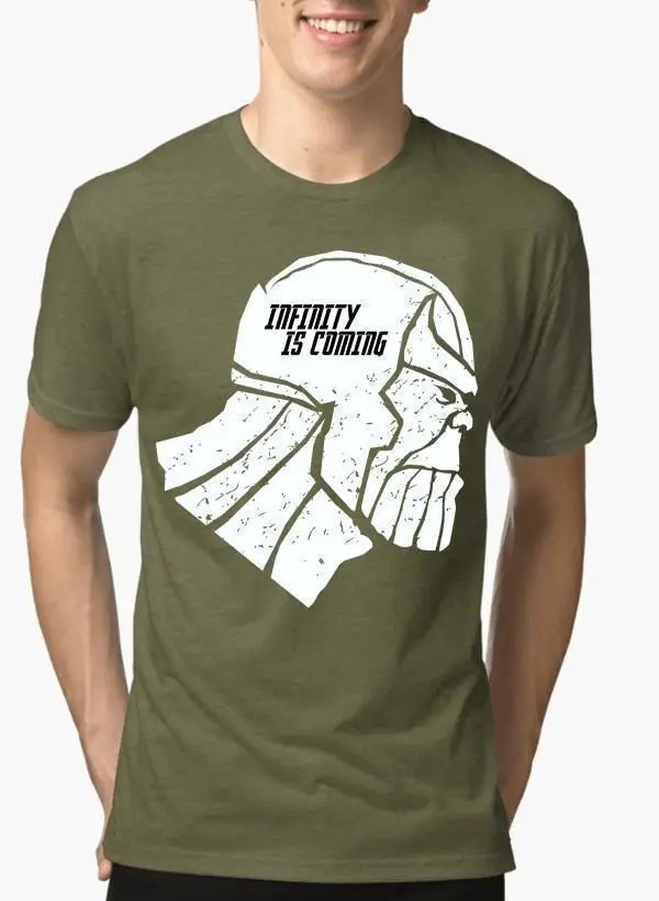 Infinity is Coming Half Sleeves Melange T-shirt