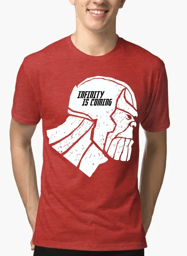 Infinity is Coming Half Sleeves Melange T-shirt
