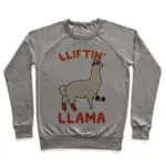 LIFTING LLAMA CREWNECK SWEATSHIRT
