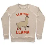 LIFTING LLAMA CREWNECK SWEATSHIRT