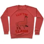 LIFTING LLAMA CREWNECK SWEATSHIRT