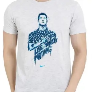Nothing Without Football Half Sleeves Melange T-shirt