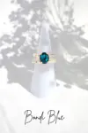 "Ocean Secret" | 3 Shades Blue CZ Freshwater Pearl Rings