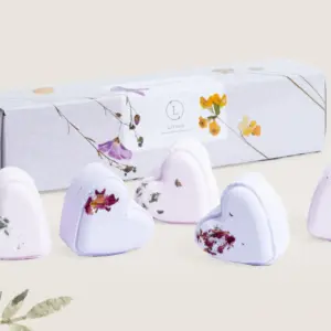 Set of 5 Heart Shaped Shower Steamers Package - in a Gift Box - Can be personalized