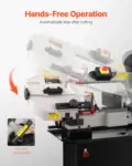 VEVOR Metal Horizontal Band Saw, 7 x 12 in Rectangular Cutting Capacity, 110/220V Metal Vertical Cutting Bandsaw with 1.1 kW Motor, 0-45 Angle Adjustment, Variable Speed, for Metal, Wood, and Plastic