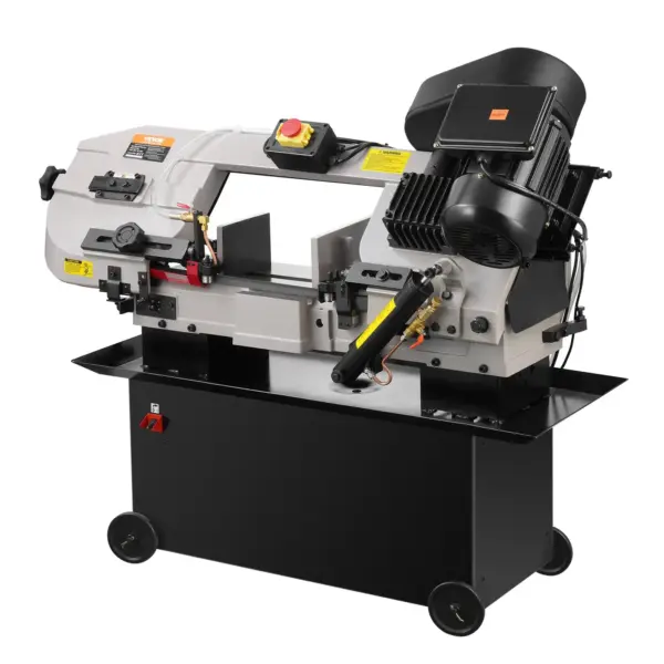 VEVOR Metal Horizontal Band Saw, 7 x 12 in Rectangular Cutting Capacity, 110/220V Metal Vertical Cutting Bandsaw with 1.1 kW Motor, 0-45 Angle Adjustment, Variable Speed, for Metal, Wood, and Plastic