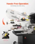 VEVOR Metal Horizontal Band Saw, 7 x 8.25 in Rectangular Cutting Capacity, 110/220V Vertical Cutting Bandsaw with 1.1 kW Motor, 0-45 Angle Adjustment, Variable Speed, for Metal, Wood, and Plastic