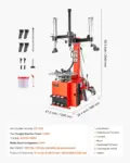 VEVOR Tire Changer Machine, 1.5HP Copper Motor, Durable Tire Changer with Air Pressure Gauge & Pneumatic Assist Arm, Pedal Operated Tire Changer with Thickened Chuck, Fit for Sedan/SUV/Pickup Truck