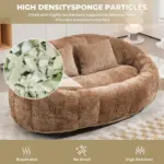 Bean Bag sofa Lazy Sofa Durable Comfort Lounger High Back Bean Bag Chair Couch for Adults and Kids, Indoor & Outdoor, Accent Floor Soft Lounge Chair (Coffee chenille)