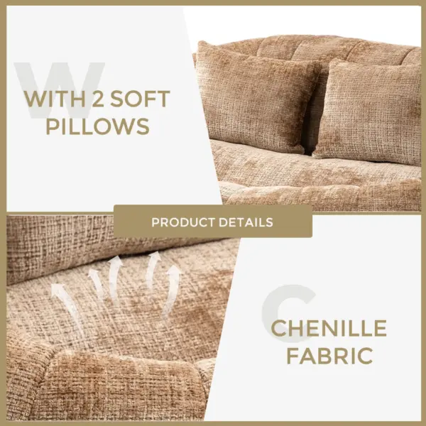 Bean Bag sofa Lazy Sofa Durable Comfort Lounger High Back Bean Bag Chair Couch for Adults and Kids, Indoor & Outdoor, Accent Floor Soft Lounge Chair (Coffee chenille)
