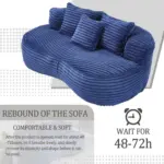 Bean Bag sofa Lazy Sofa Durable Comfort Lounger High Back Bean Bag Chair Couch for Adults and Kids, Indoor & Outdoor, Accent Floor Soft Lounge Chair (Navy)