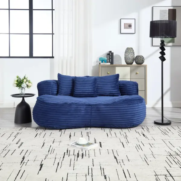 Bean Bag sofa Lazy Sofa Durable Comfort Lounger High Back Bean Bag Chair Couch for Adults and Kids, Indoor & Outdoor, Accent Floor Soft Lounge Chair (Navy)