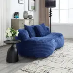 Bean Bag sofa Lazy Sofa Durable Comfort Lounger High Back Bean Bag Chair Couch for Adults and Kids, Indoor & Outdoor, Accent Floor Soft Lounge Chair (Navy)