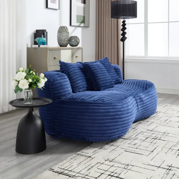 Bean Bag sofa Lazy Sofa Durable Comfort Lounger High Back Bean Bag Chair Couch for Adults and Kids, Indoor & Outdoor, Accent Floor Soft Lounge Chair (Navy)