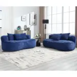 Bean Bag sofa Lazy Sofa Durable Comfort Lounger High Back Bean Bag Chair Couch for Adults and Kids, Indoor & Outdoor, Accent Floor Soft Lounge Chair (Navy)