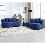 Bean Bag sofa Lazy Sofa Durable Comfort Lounger High Back Bean Bag Chair Couch for Adults and Kids, Indoor & Outdoor, Accent Floor Soft Lounge Chair (Navy)
