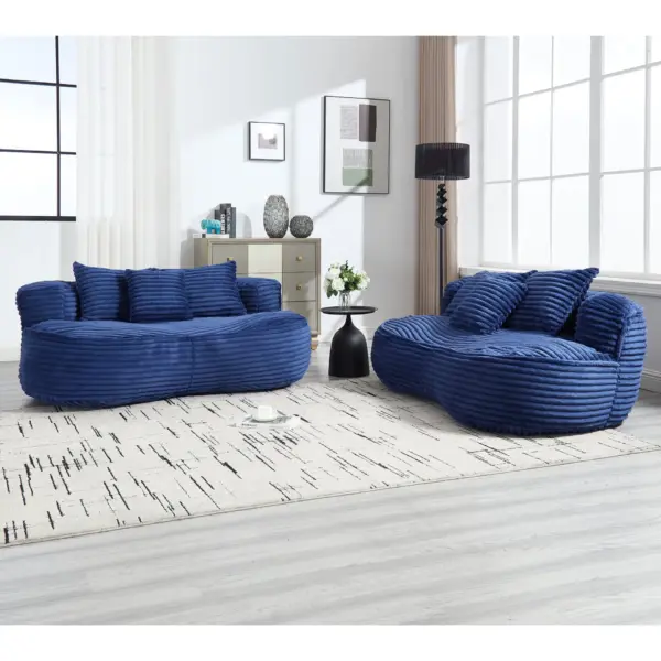 Bean Bag sofa Lazy Sofa Durable Comfort Lounger High Back Bean Bag Chair Couch for Adults and Kids, Indoor & Outdoor, Accent Floor Soft Lounge Chair (Navy)