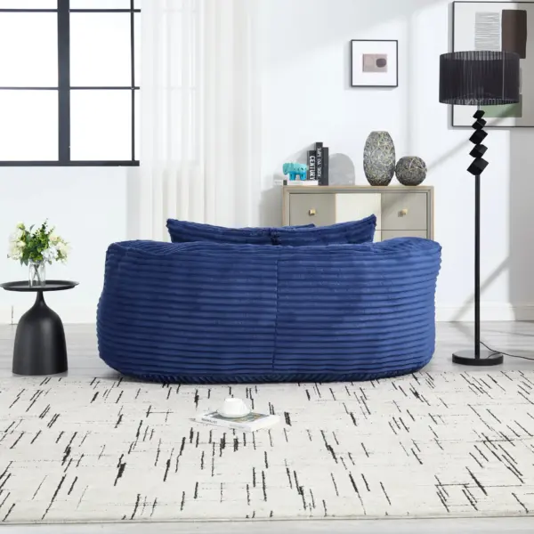 Bean Bag sofa Lazy Sofa Durable Comfort Lounger High Back Bean Bag Chair Couch for Adults and Kids, Indoor & Outdoor, Accent Floor Soft Lounge Chair (Navy)