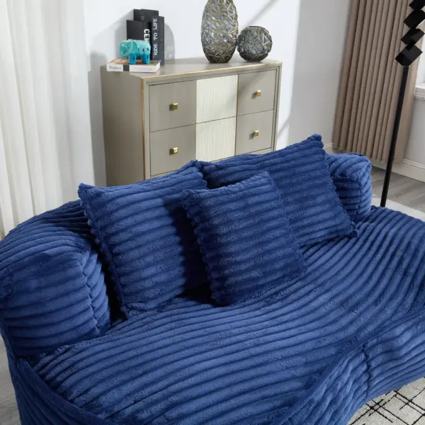Bean Bag sofa Lazy Sofa Durable Comfort Lounger High Back Bean Bag Chair Couch for Adults and Kids, Indoor & Outdoor, Accent Floor Soft Lounge Chair (Navy)