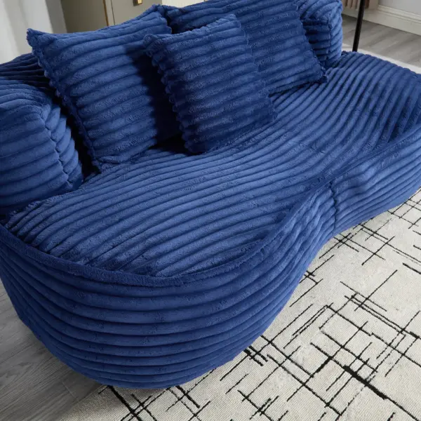 Bean Bag sofa Lazy Sofa Durable Comfort Lounger High Back Bean Bag Chair Couch for Adults and Kids, Indoor & Outdoor, Accent Floor Soft Lounge Chair (Navy)