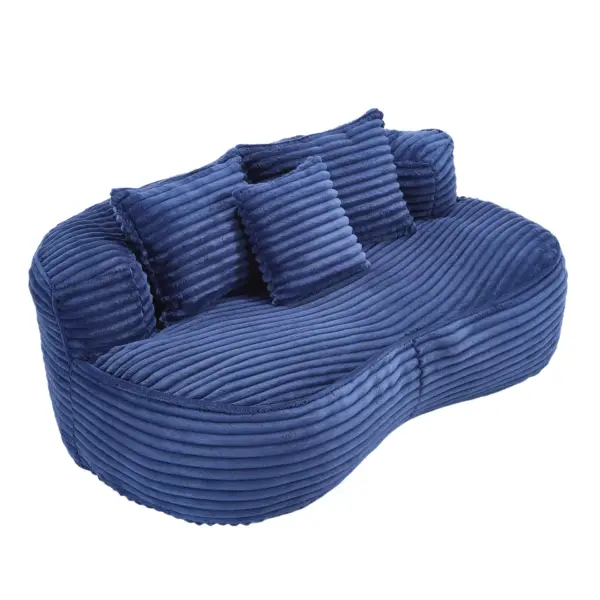 Bean Bag sofa Lazy Sofa Durable Comfort Lounger High Back Bean Bag Chair Couch for Adults and Kids, Indoor & Outdoor, Accent Floor Soft Lounge Chair (Navy)