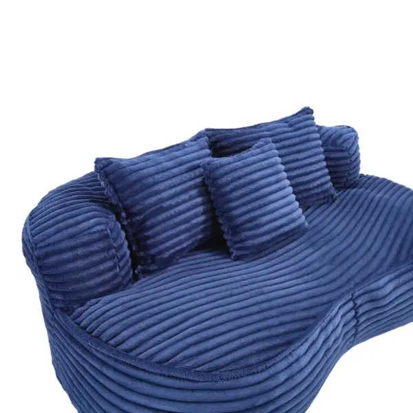 Bean Bag sofa Lazy Sofa Durable Comfort Lounger High Back Bean Bag Chair Couch for Adults and Kids, Indoor & Outdoor, Accent Floor Soft Lounge Chair (Navy)