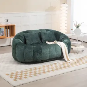 Bean Bag sofa Lazy Sofa Durable Comfort Lounger High Back Bean Bag Chair Couch for Adults and Kids, Indoor & Outdoor, Accent Floor Soft Lounge Chair (Emerald chenille)