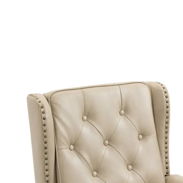 Wood Frame Armchair, Modern Accent Chair Lounge Chair with Sturdy Wood Legs for Living Room Bedroom (Camel PU)