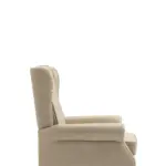 Wood Frame Armchair, Modern Accent Chair Lounge Chair with Sturdy Wood Legs for Living Room Bedroom (Camel PU)