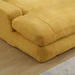 Chenille 2-seater lazy sofa With 5 back pillows,Comfy Sofa- Deep Seat Couch for Living Room,Club (Mustard yellow)