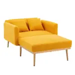 fashionable and classic style chaise lounge chair / accent chair for Living Room, bedroom (Mustard Teddy)