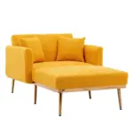 fashionable and classic style chaise lounge chair / accent chair for Living Room, bedroom (Mustard Teddy)