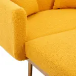 fashionable and classic style chaise lounge chair / accent chair for Living Room, bedroom (Mustard Teddy)