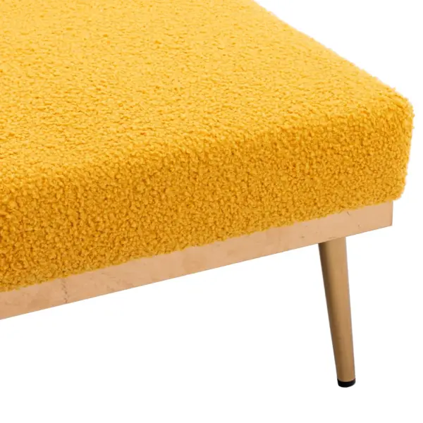fashionable and classic style chaise lounge chair / accent chair for Living Room, bedroom (Mustard Teddy)