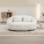 Bean Bag sofa Lazy Sofa Durable Comfort Lounger High Back Bean Bag Chair Couch for Adults and Kids, Indoor & Outdoor, Accent Floor Soft Lounge Chair (Beige chenille)