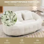 Bean Bag sofa Lazy Sofa Durable Comfort Lounger High Back Bean Bag Chair Couch for Adults and Kids, Indoor & Outdoor, Accent Floor Soft Lounge Chair (Beige chenille)