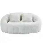 Bean Bag sofa Lazy Sofa Durable Comfort Lounger High Back Bean Bag Chair Couch for Adults and Kids, Indoor & Outdoor, Accent Floor Soft Lounge Chair (Beige chenille)