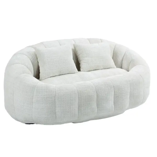 Bean Bag sofa Lazy Sofa Durable Comfort Lounger High Back Bean Bag Chair Couch for Adults and Kids, Indoor & Outdoor, Accent Floor Soft Lounge Chair (Beige chenille)